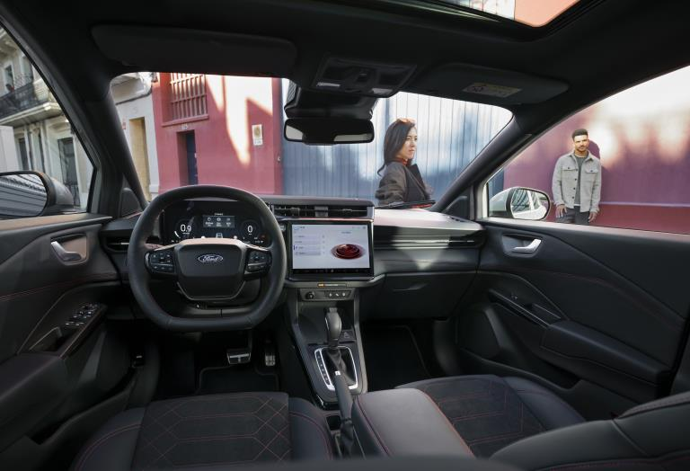 Ford vehicle cockpit interior with digital displays